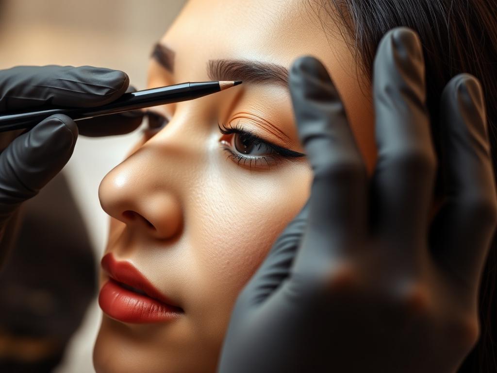 Cosmetic brow tattoo